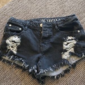 Black Frayed Shorts